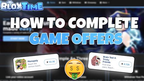 How to complete GAME OFFERS on Bloxtime & RBXRise!.